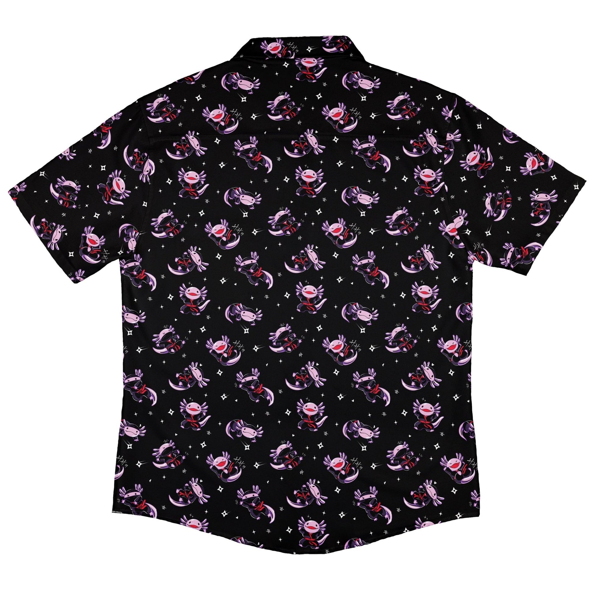 Axolotl Ninjas Button Up Shirt Geek Nerd 0925 adult sizing All Adult Button Up Shirts
