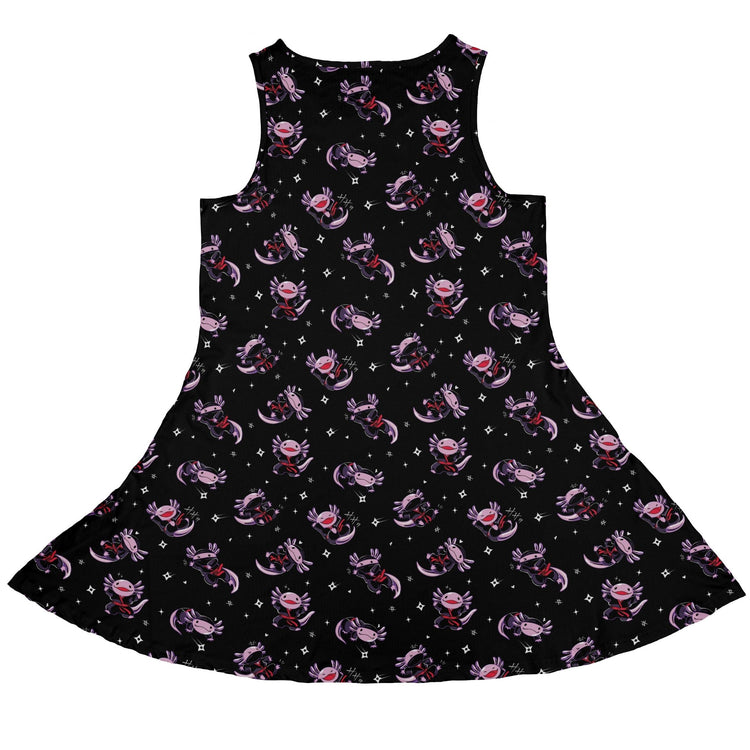 Axolotl Ninjas Dress Geek Nerd 0925 Animal Patterns Anime