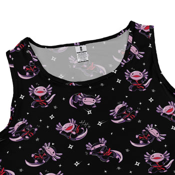 Axolotl Ninjas Dress Geek Nerd 0925 Animal Patterns Anime