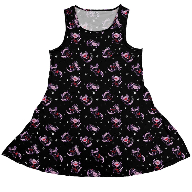 Axolotl Ninjas Dress Geek Nerd 0925 Animal Patterns Anime