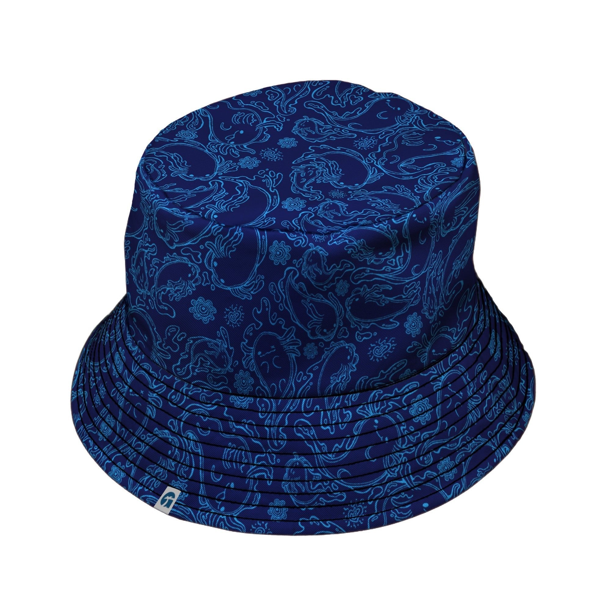 Axolotl Waterbending Salamanders Bucket Hat - Anime - Design by Ardi Tong - lx - B