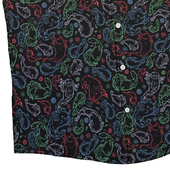 Axolotl Avatar State Button Up Shirt Geek Nerd adult sizing anime Design by Ardi Tong