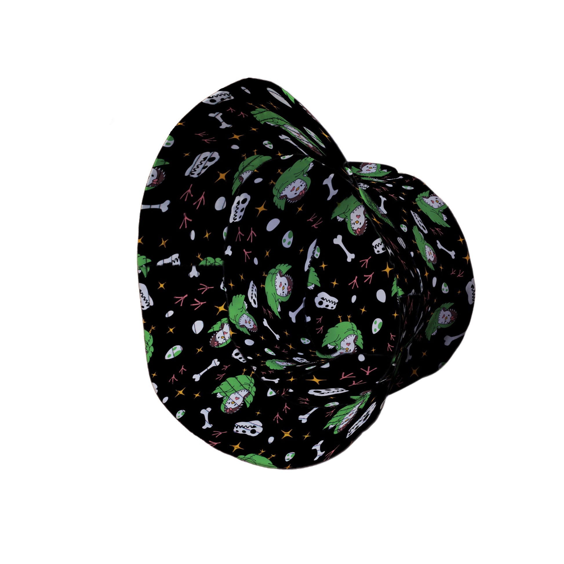 Chickenossauro Rex Bucket Hat Geek Nerd Design by Tobe Fonseca dinosaur print lx - B