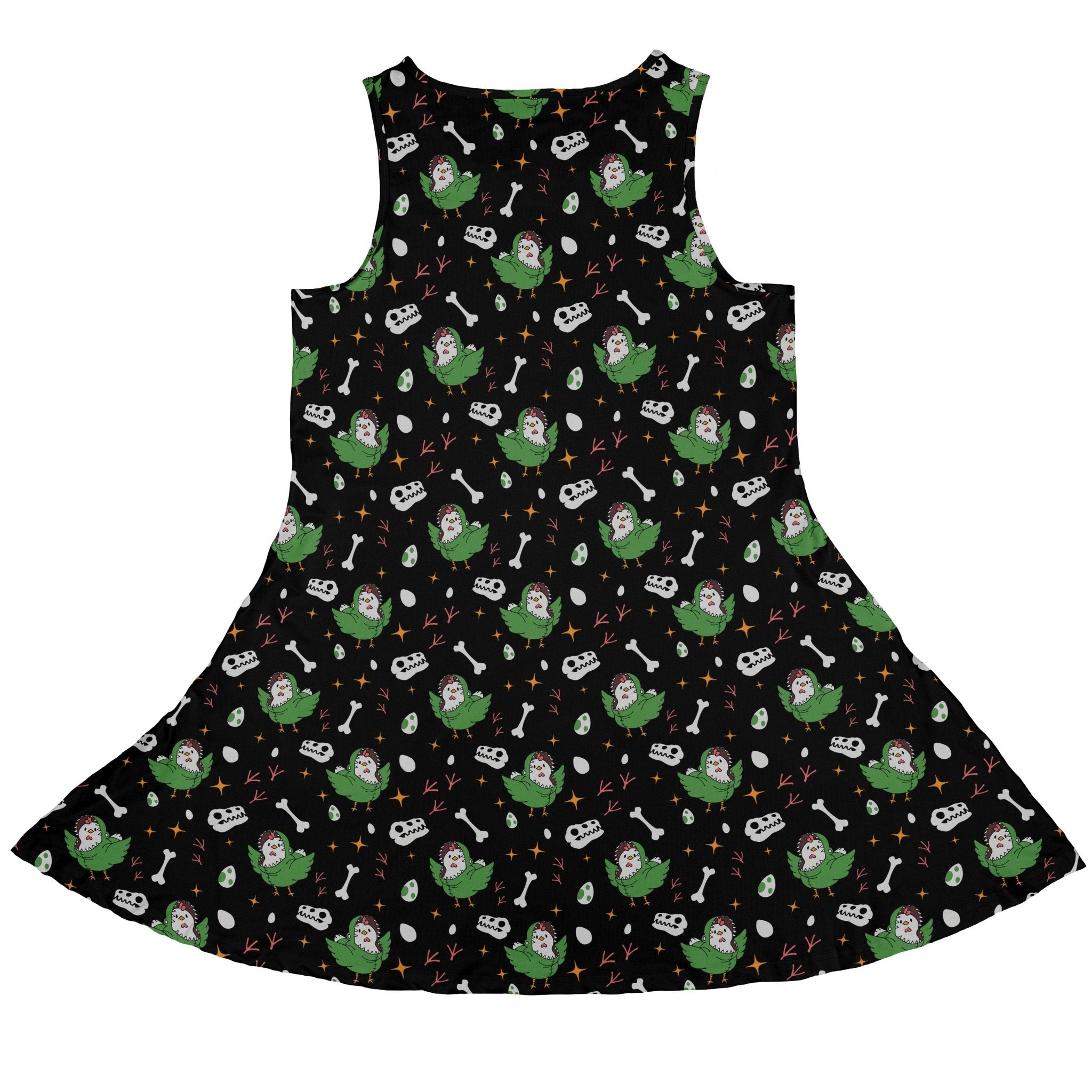 Chickenossauro Rex Dress Geek Nerd Design by Tobe Fonseca dinosaur print lx - C
