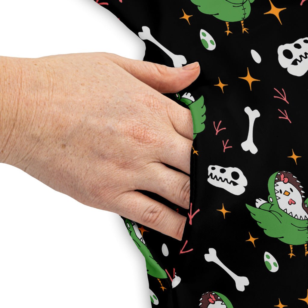 Chickenossauro Rex Dress Geek Nerd Design by Tobe Fonseca dinosaur print lx - C