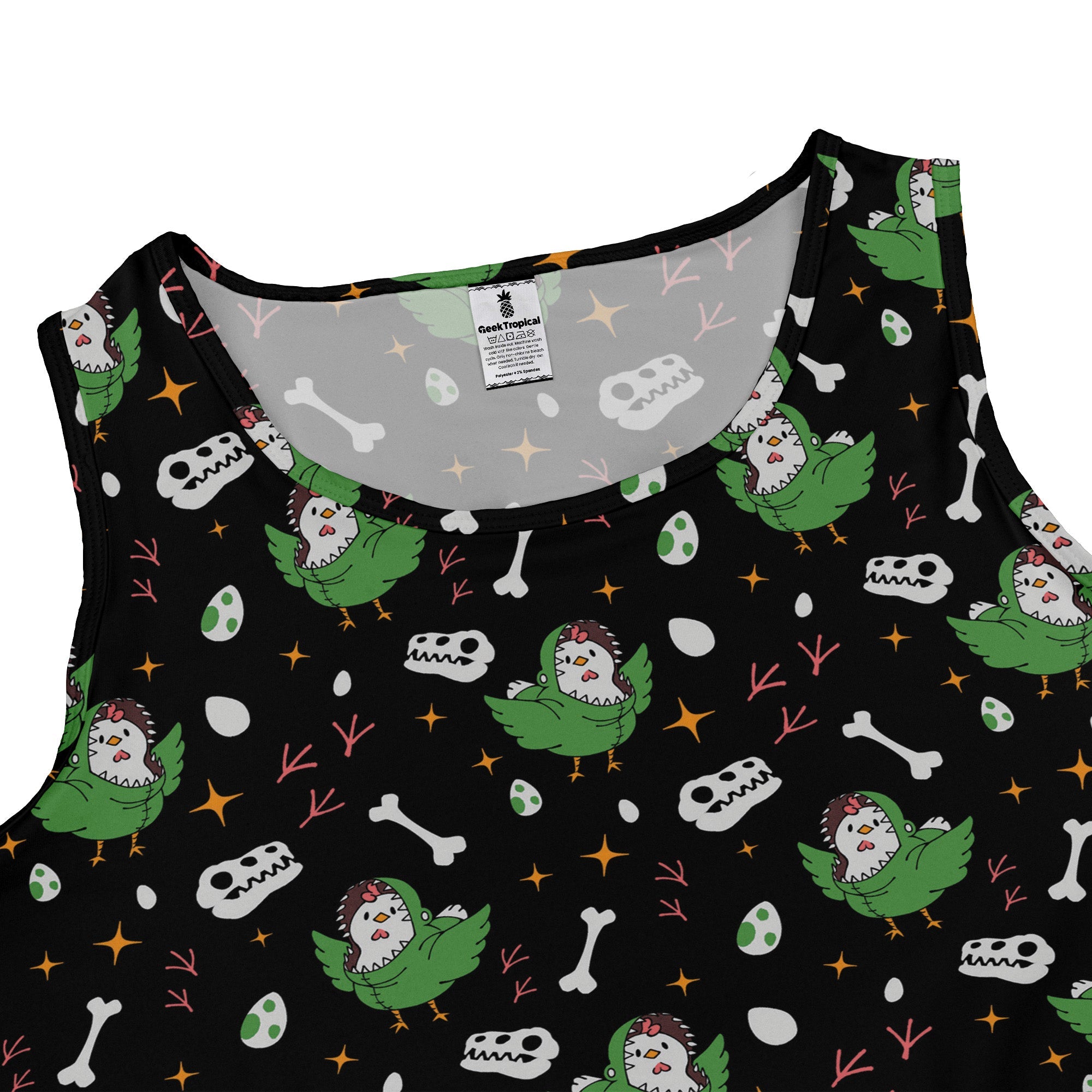 Chickenossauro Rex Dress Geek Nerd Design by Tobe Fonseca dinosaur print lx - C