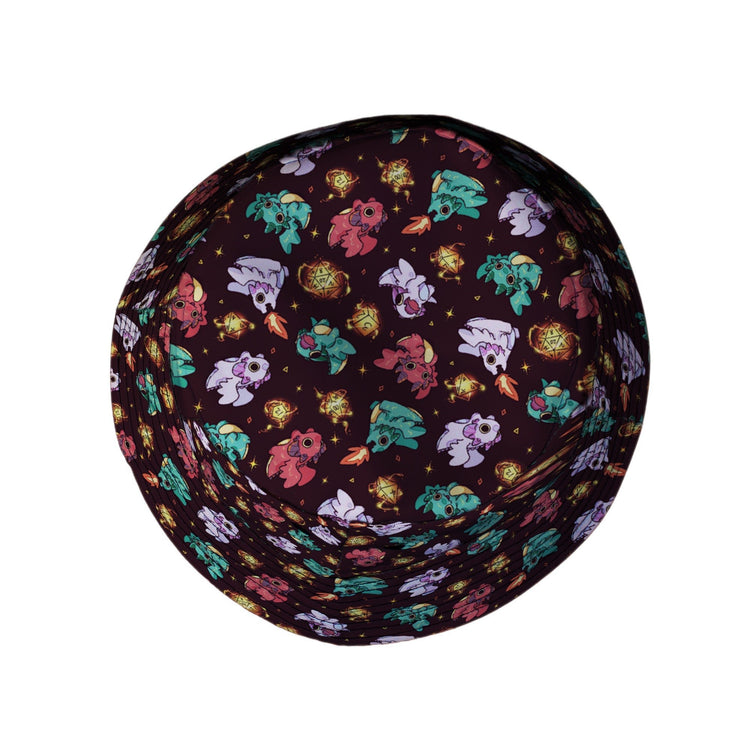 Baby Dragon Familiars Bucket Hat Geek Nerd Design by Ardi Tong dnd & rpg print lx - B