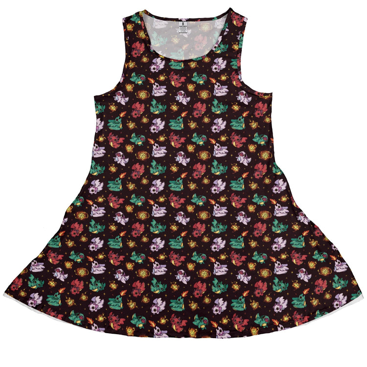 Baby Dragon Familiars Dress Geek Nerd Design by Ardi Tong dnd & rpg print lx - C