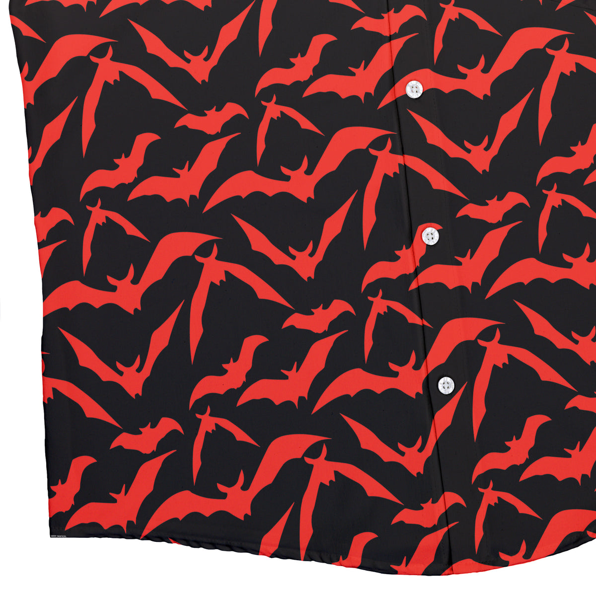 Bat Swarm Button Up Shirt Bottom Corner