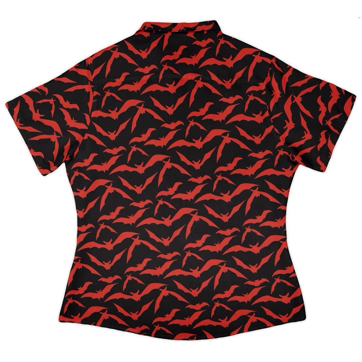 Bat Swarm Curvy Button Up Shirt womens back