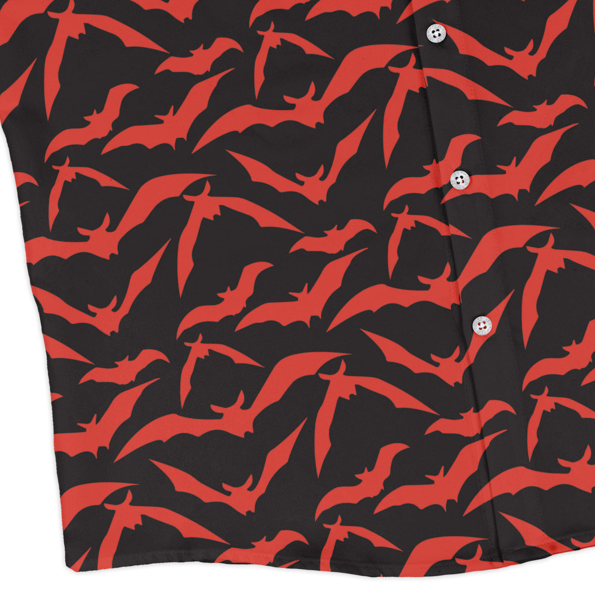 Bat Swarm Long Sleeve Button Up Shirt corner