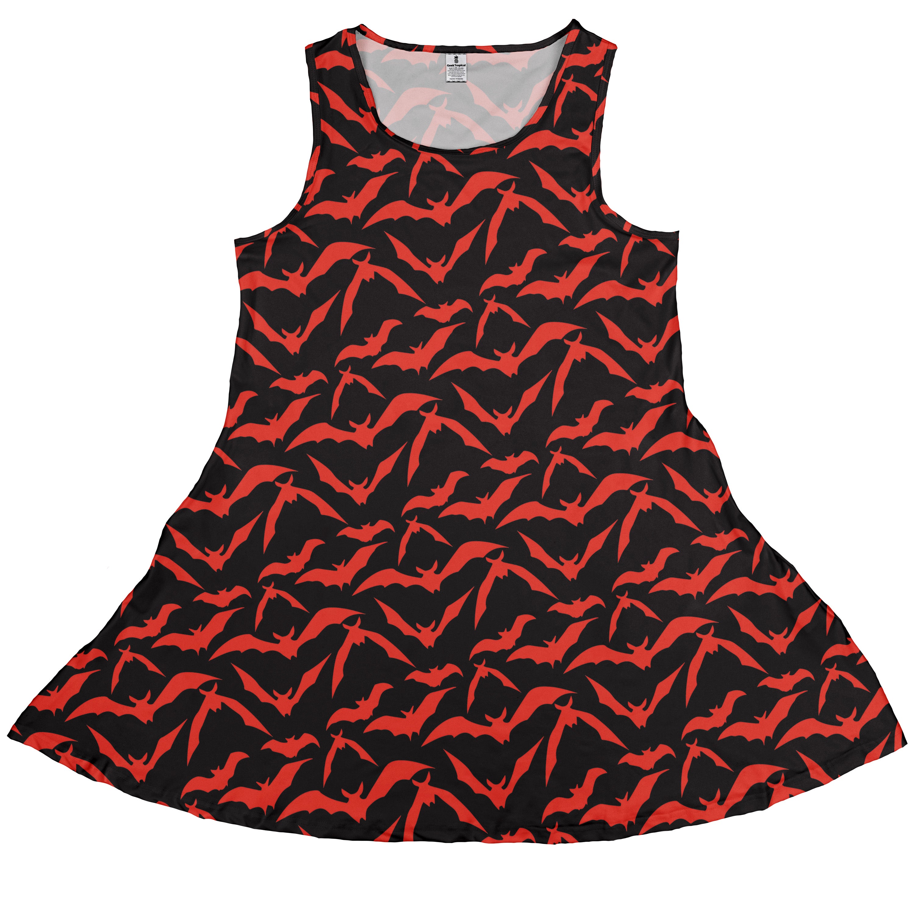 Bat Swarm Sleeveless Dress front