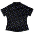 Bats Cats Hats Curvy Button Up Shirt womens back