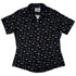 Bats Cats Hats Curvy Button Up Shirt womens front