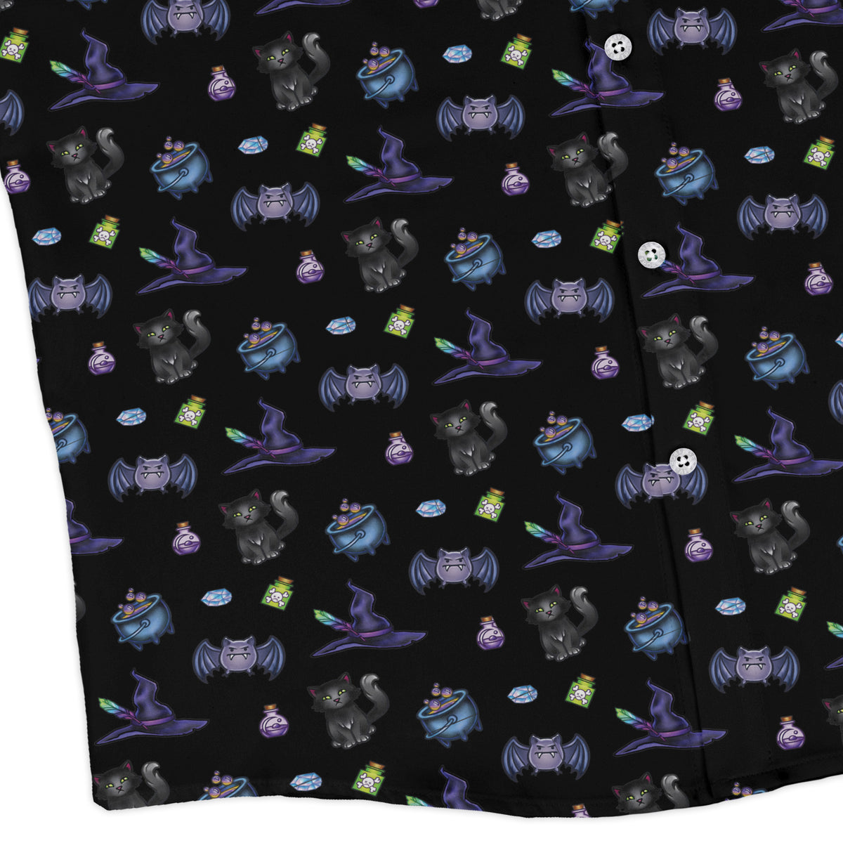 Bats Cats Hats Long Sleeve Button Up Shirt Old Long Sleeve Button Up Shirt corner