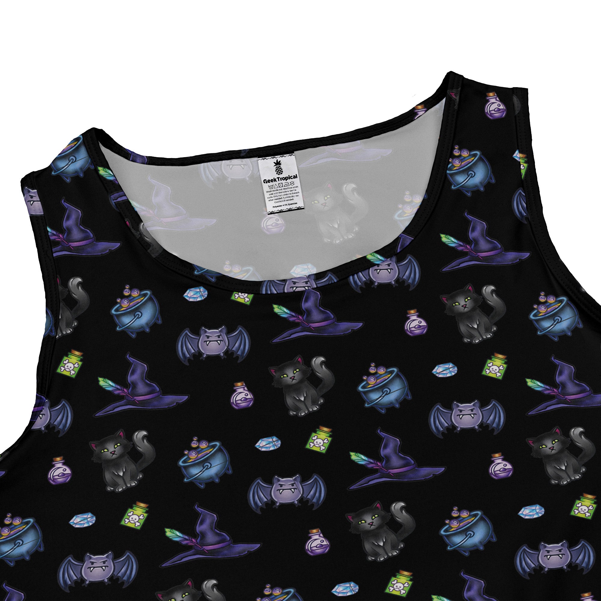 Bats Cats Hats Sleeveless Dress close front