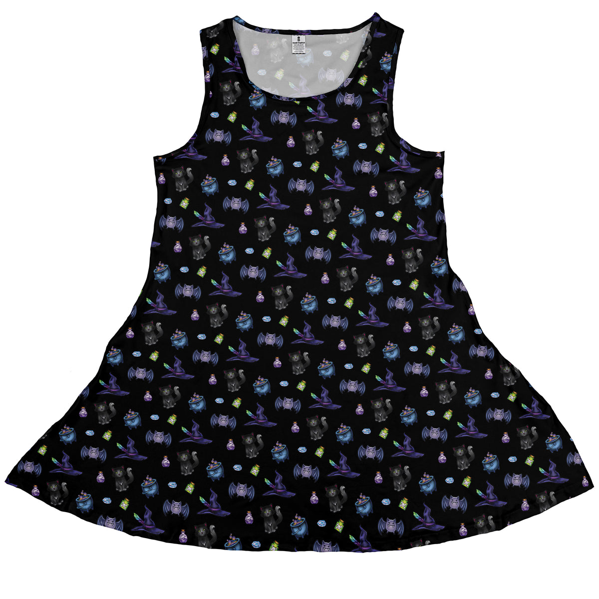 Bats Cats Hats Sleeveless Dress front