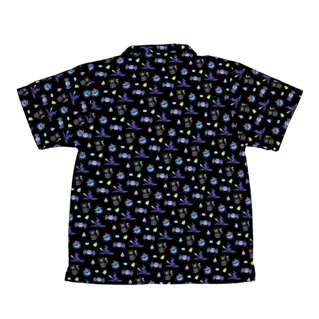 Bats Cats Hats Youth Hawaiian Shirt Back
