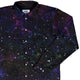 Beautiful Nebula Outer Space Long Sleeve Button Up Shirt Geek Nerd adult sizing FLOW DESC WRITING outer space & astronaut print