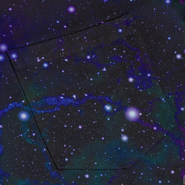 Ready - to - Ship - Beautiful Nebula Outer Space Button Up Shirt Geek Nerd adult sizing fix outer space & astronaut print