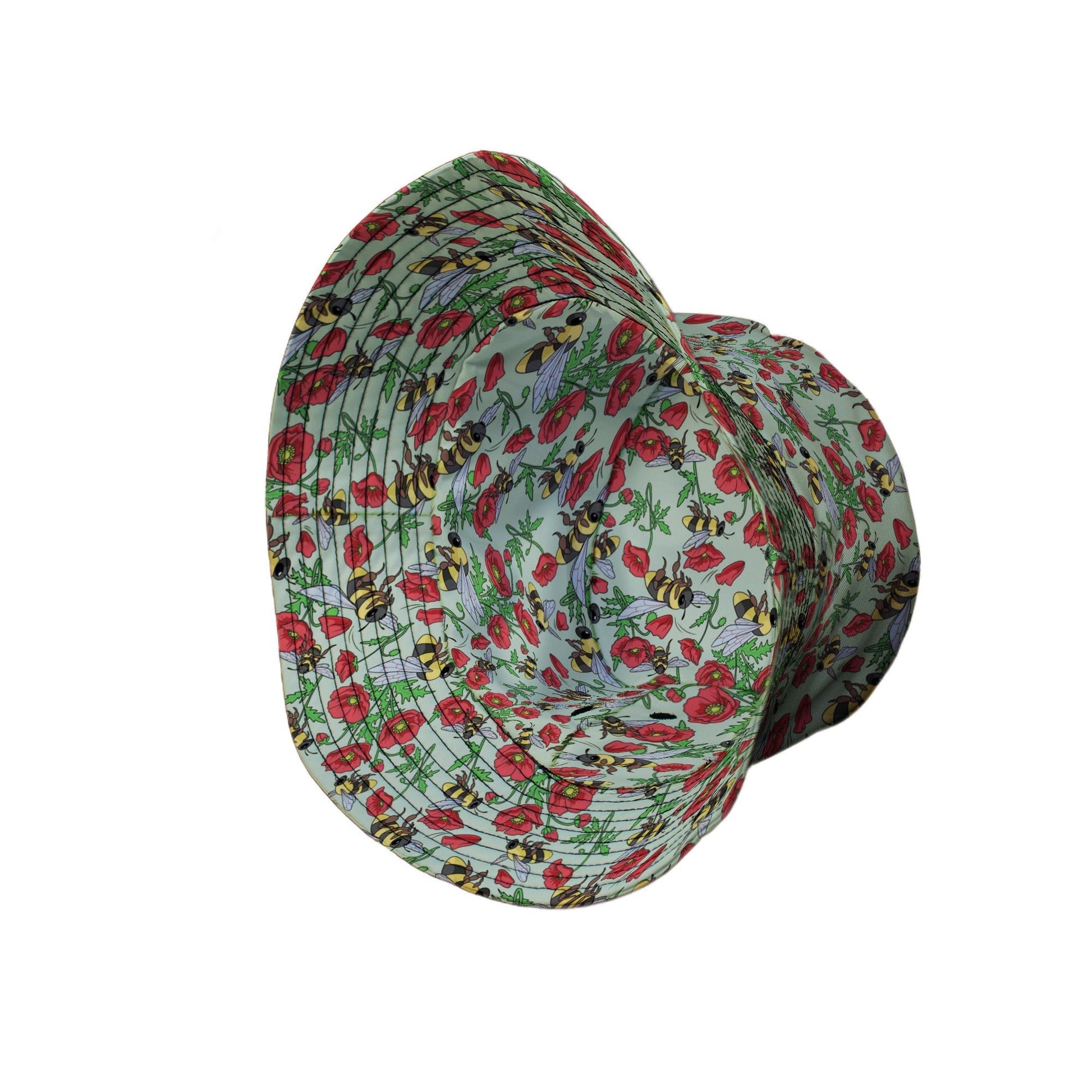 Bee - autiful Garden Bucket Hat Geek Nerd botany print Design by Julie Kitzes lx - B