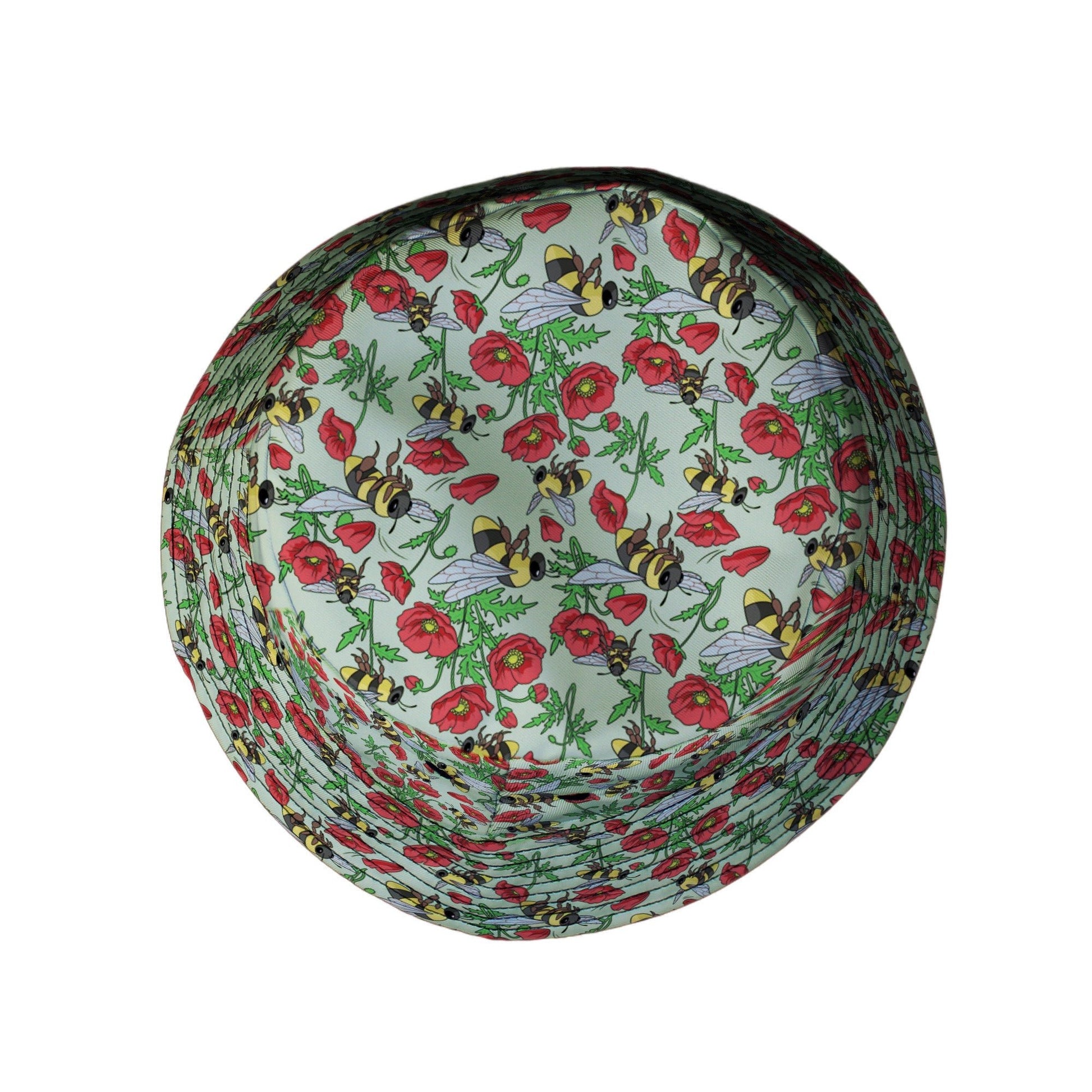 Bee - autiful Garden Bucket Hat Geek Nerd botany print Design by Julie Kitzes lx - B