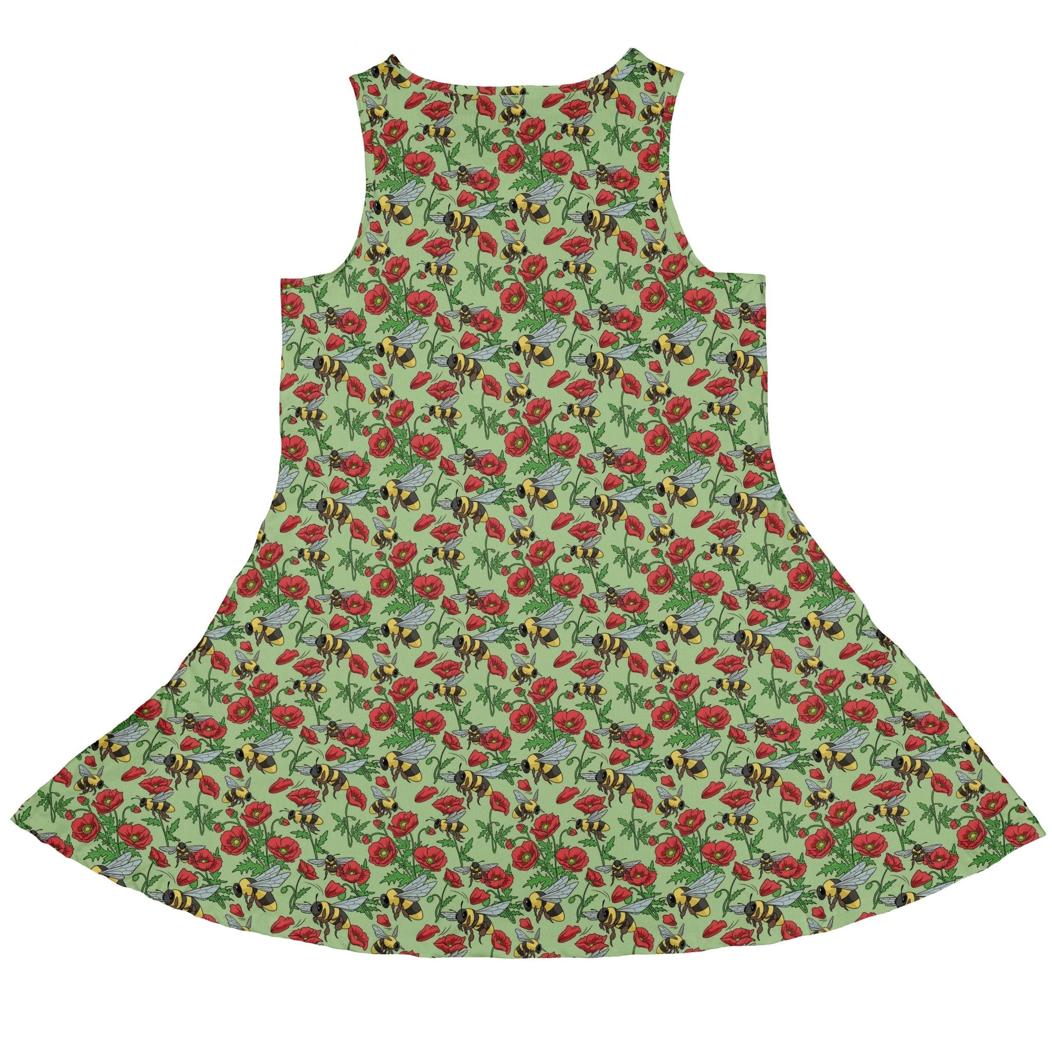 Bee - autiful Garden Dress Geek Nerd botany print Design by Julie Kitzes lx - C