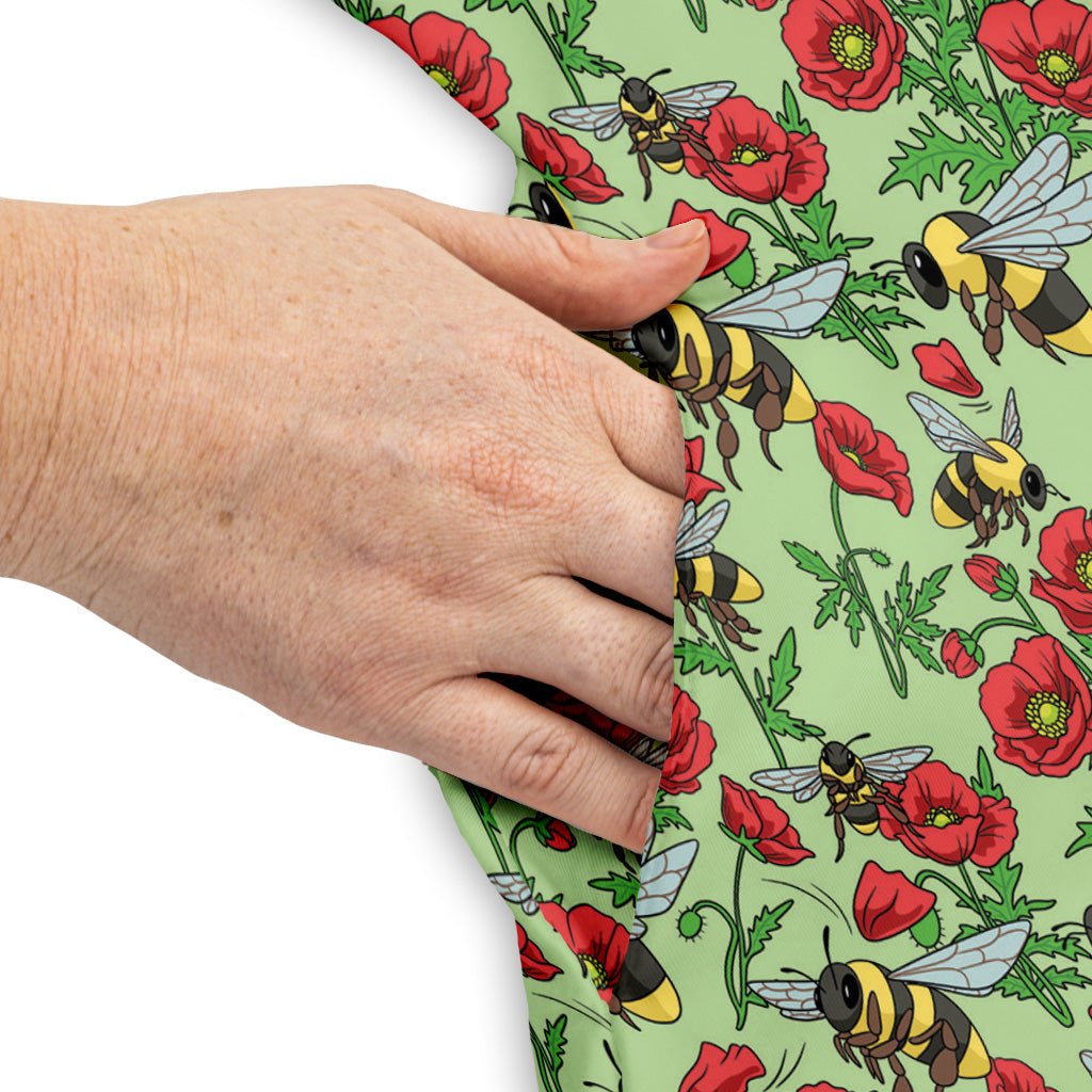 Bee - autiful Garden Dress Geek Nerd botany print Design by Julie Kitzes lx - C