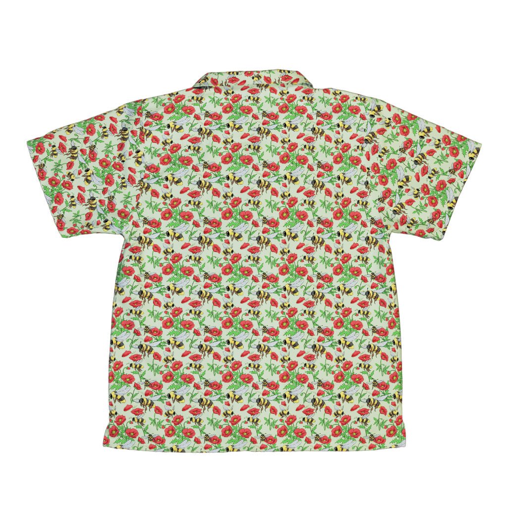 Bee - autiful Garden Youth Hawaiian Shirt Geek Nerd botany print Design by Julie Kitzes q225