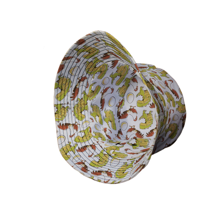 Before the Chicken Bucket Hat Geek Nerd 0925 Design by Tobe Fonseca dinosaur print