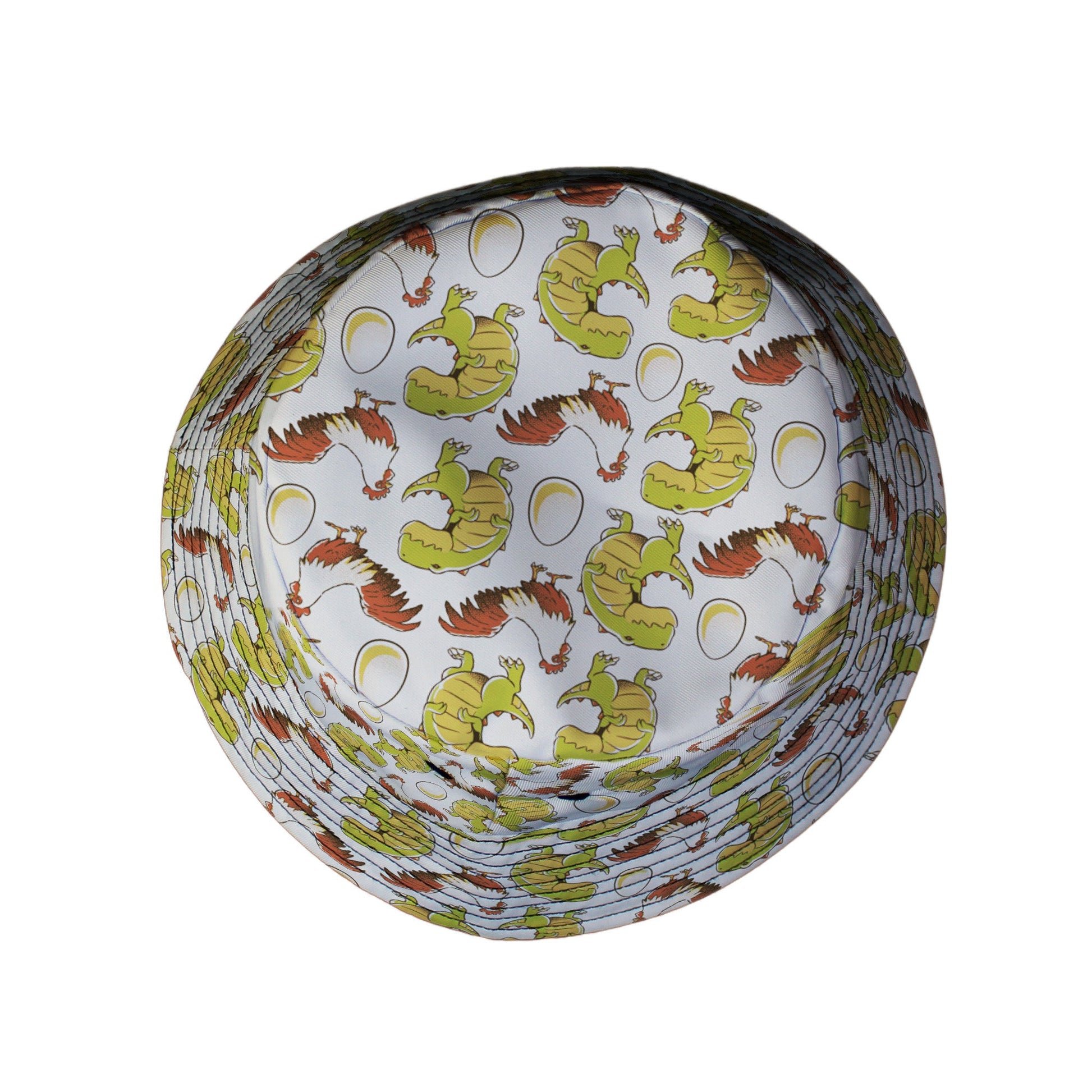 Before the Chicken Bucket Hat Geek Nerd 0925 Design by Tobe Fonseca dinosaur print