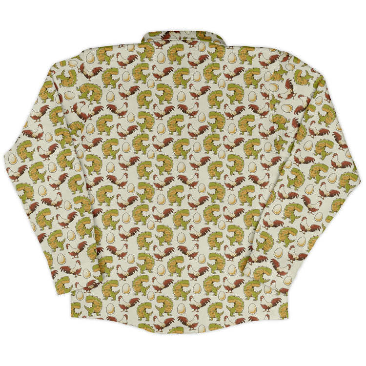 Before the Chicken Long Sleeve Button Up Shirt Geek Nerd 0925 adult sizing All Adult Button Up Shirts
