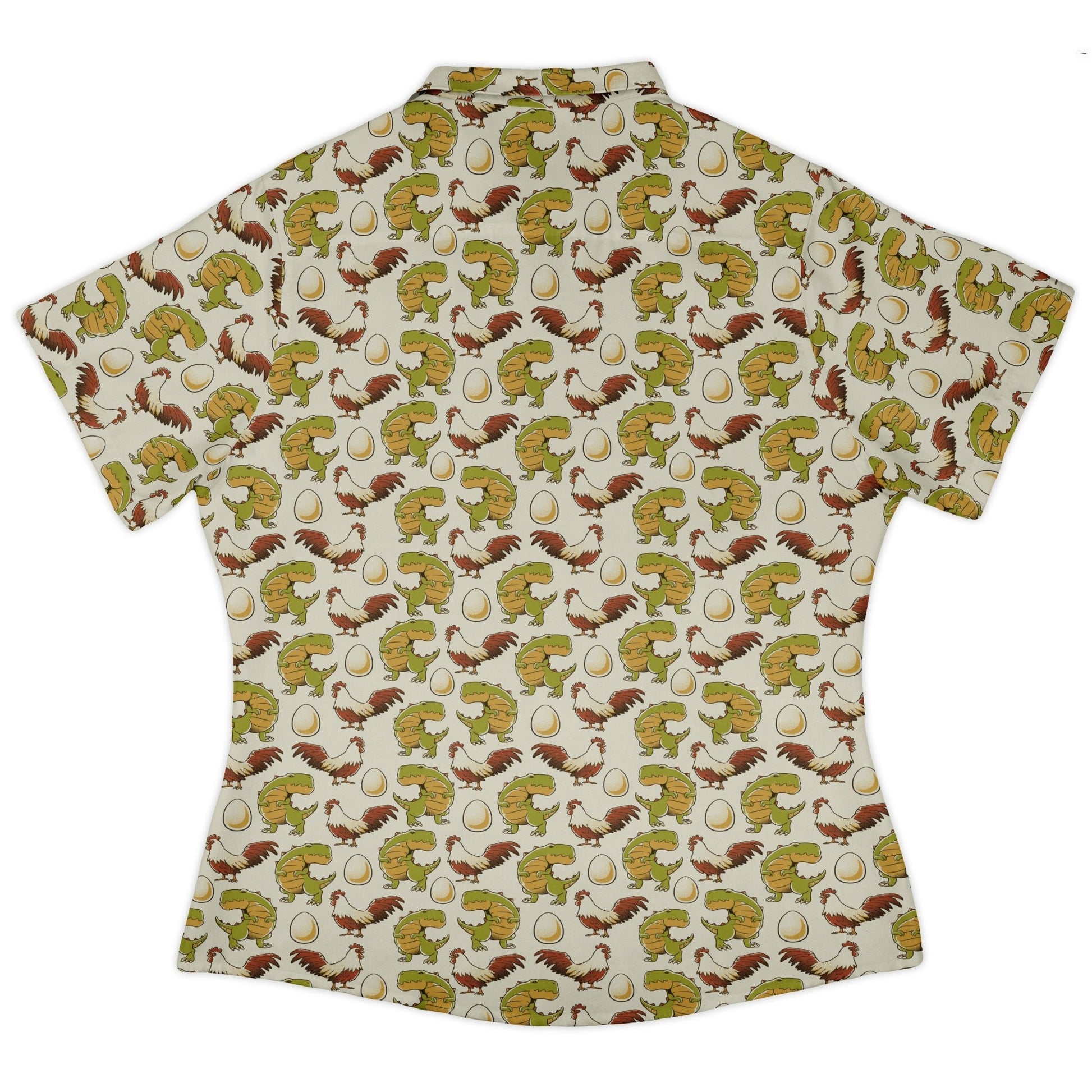 Before the Chicken Curvy Button Up Shirt Geek Nerd 0925 All Adult Button Up Shirts Animal Patterns