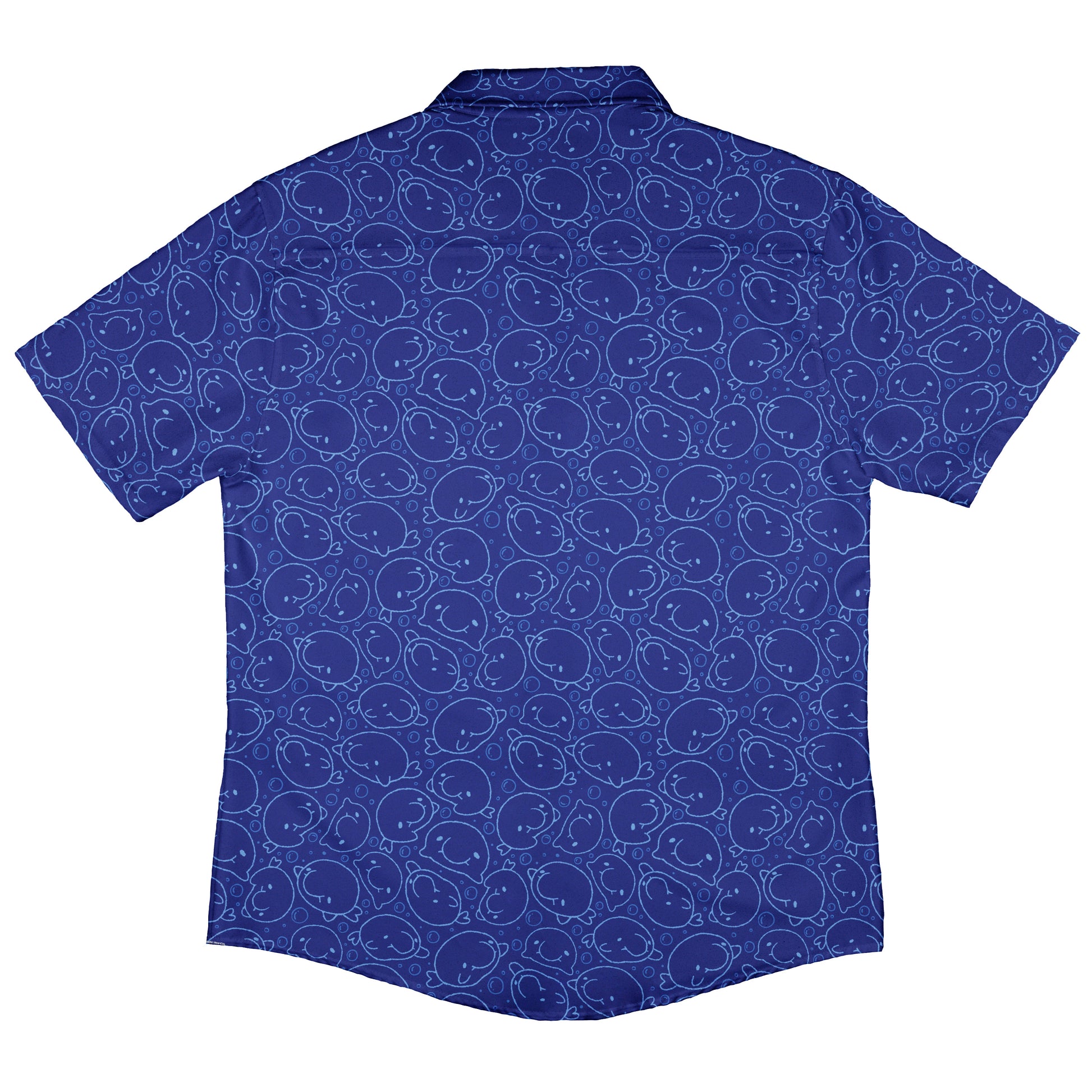 Blob Fish Blue Button Up Shirt Back