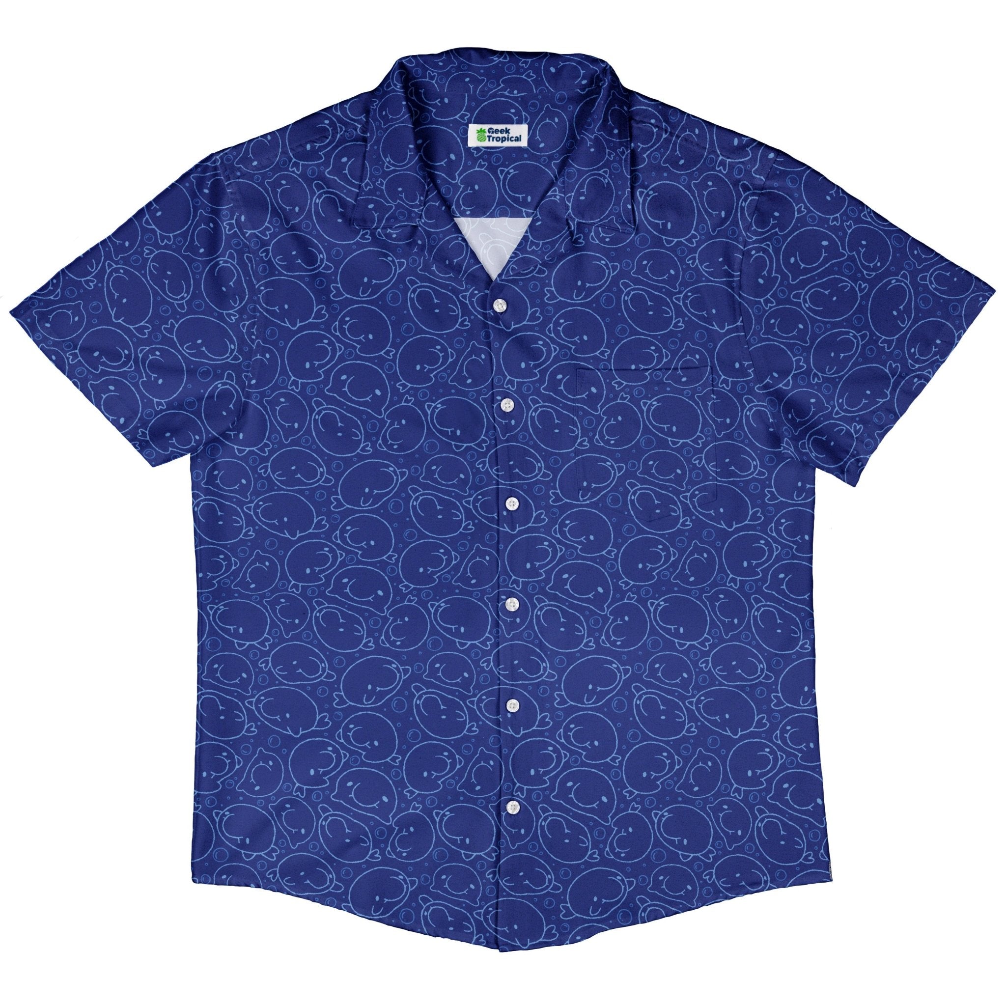 Blob Fish Blue Button Up Shirt 5