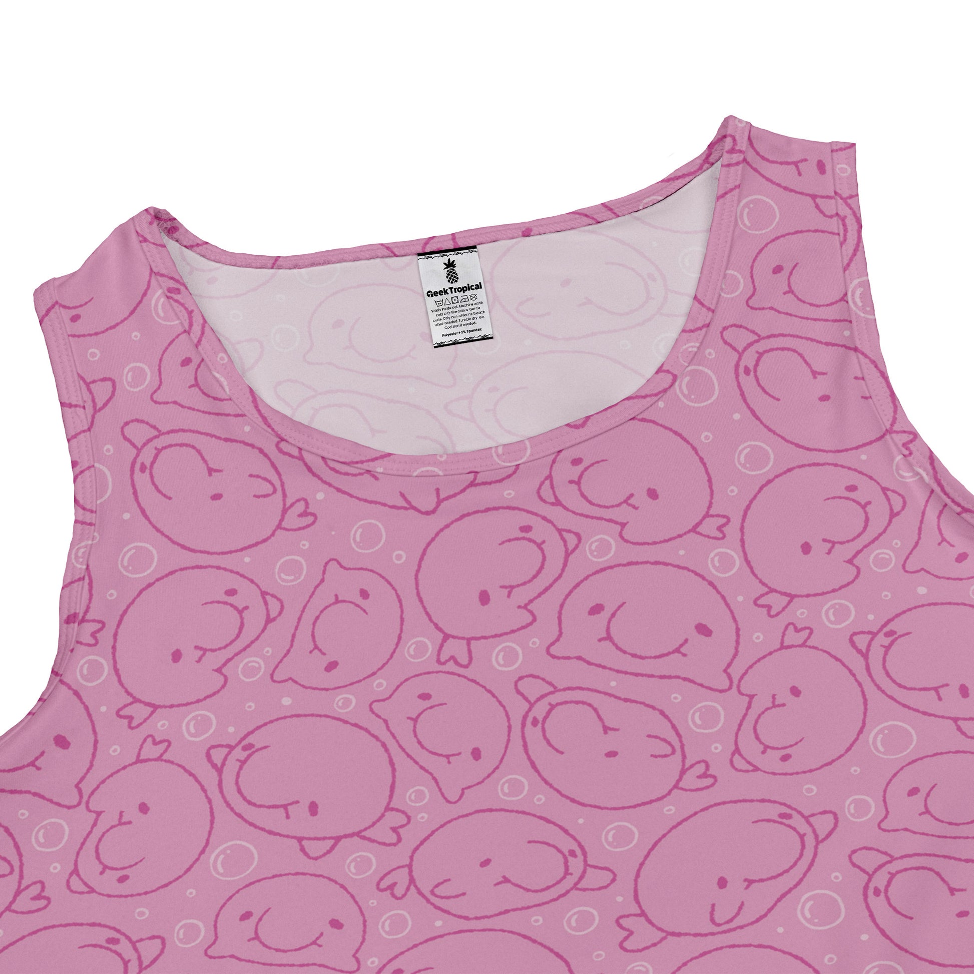 Blob Fish Pink Sleeveless Dress close front