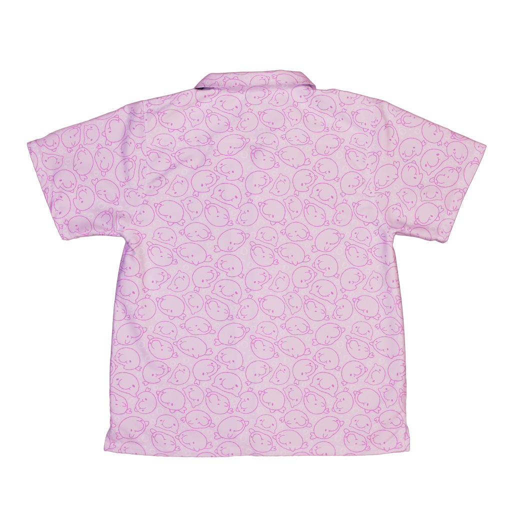 Blob Fish Pink Youth Hawaiian Shirt Back