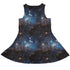 Blue Brown Galaxy Space Dress Geek Nerd lx - C outer space & astronaut print
