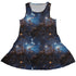 Blue Brown Galaxy Space Dress Geek Nerd lx - C outer space & astronaut print