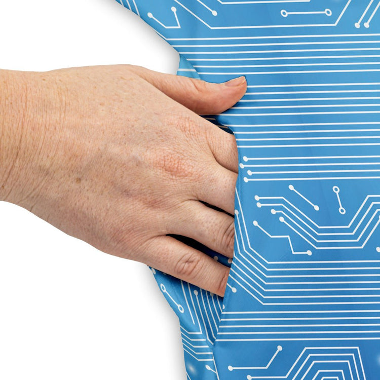 Blue Computer Circuit Board Dress Geek Nerd computer print lx - C