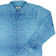 Blue Computer Circuit Board Long Sleeve Button Up Shirt Geek Nerd adult sizing computer print FLOW DESC WRITING