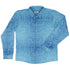 Blue Computer Circuit Board Long Sleeve Button Up Shirt Geek Nerd adult sizing computer print FLOW DESC WRITING