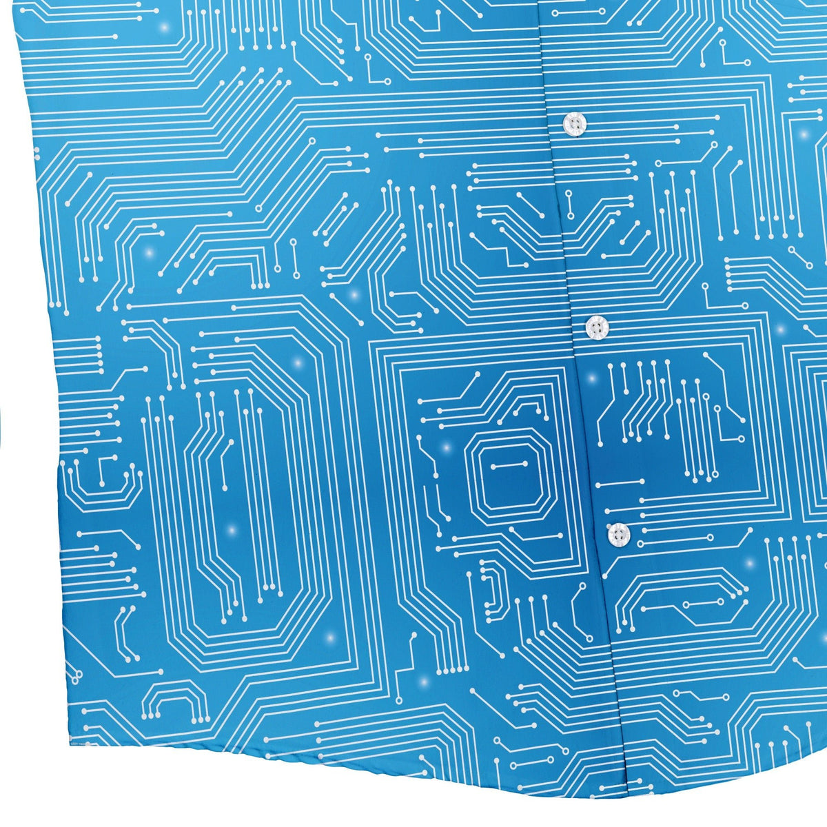 Blue Computer Circuit Board Button Up Shirt | Geek Tropical