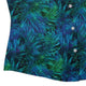 Blue Green Hawaiian Space Curvy Button Up Shirt Geek Nerd outer space & astronaut print Tropical Hawaiian Patterns women