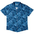 Blue Grey Hawaiian Space Button Up Shirt - adult sizing - outer space & astronaut print - Tropical Hawaiian Patterns
