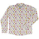 Board Game Objects Meeples White Long Sleeve Button Up Shirt Geek Nerd adult sizing board game print FLOW DESC WRITING