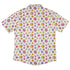 Board Game Objects Meeples White Button Up Shirt - adult sizing - board game print -