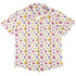 Board Game Objects Meeples White Button Up Shirt - adult sizing - board game print -