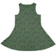Bones and Flowers Green Dress Geek Nerd 0925 Botany Print Design by Heather Davenport
