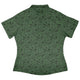 Bones and Flowers Green Curvy Button Up Shirt Geek Nerd 0925 All Adult Button Up Shirts Botany Print